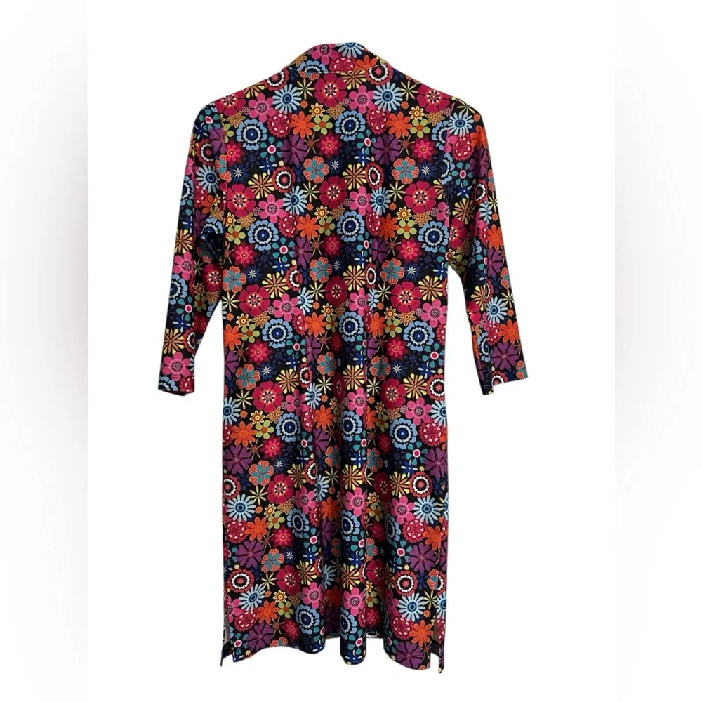 KATHERINE’S WAY DORAL dress in bold blossoms shift dress NWOT size XS UPF 50+ - Picture 4 of 12